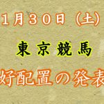 【競馬】１月３０日（土）東京競馬　好配置の掲示