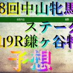 【競馬予想】第39回中山牝馬ステークスGⅢ＆中山9R鎌ヶ谷特別