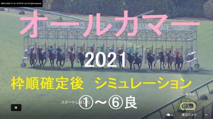 【競馬予想2021】オールカマー（GⅡ）シミュレーション枠順確定後6パターン（①～⑥良）【WP9】20210924