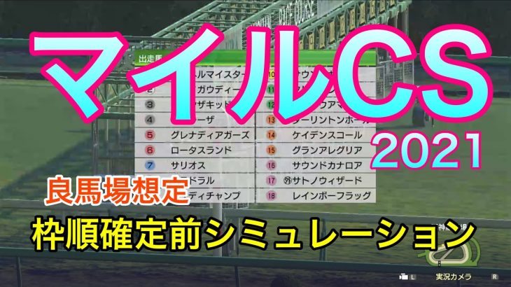 【競馬】マイルチャンピオンシップ2021 枠順確定前シミュレーション
