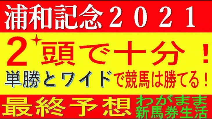 浦和記念2021（地方競馬）予想｜2頭買いでも競馬は勝てる！