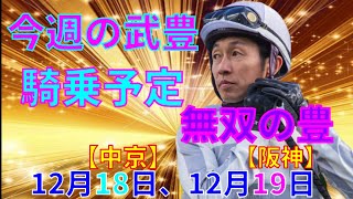 【競馬】武豊騎乗予定　12月18日（中京）19日（阪神）で騎乗します！　朝日杯フューチュリティステークス制覇へドウデュースが動く！