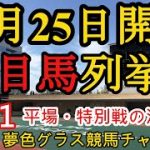 【注目馬列挙】2021年12月25日JRA平場特別戦！先週はヤマカツマーメイド、ヴィーダなど推奨！