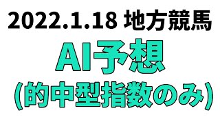 【新春ペガサスカップ】地方競馬予想 2022年1月18日【AI予想】