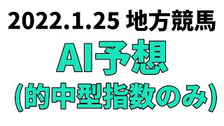 【’22桃花賞競走】地方競馬予想 2022年1月25日【AI予想】